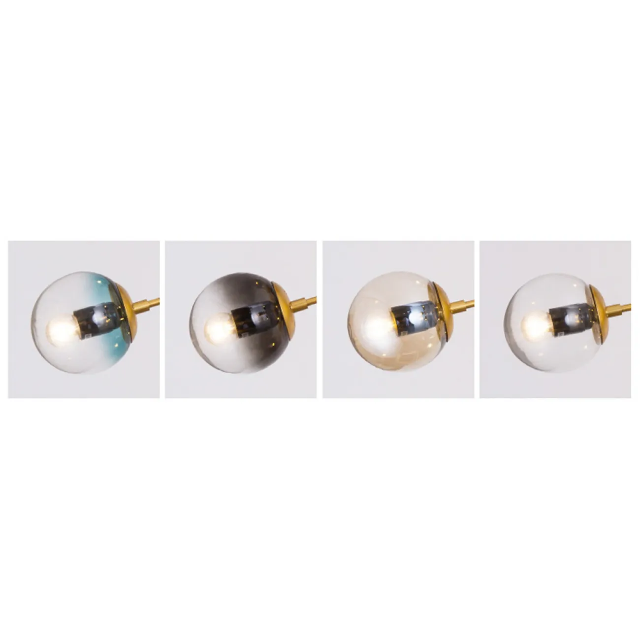Люстра Modo Chandelier Globes Blue Ambre Gold от LaLume