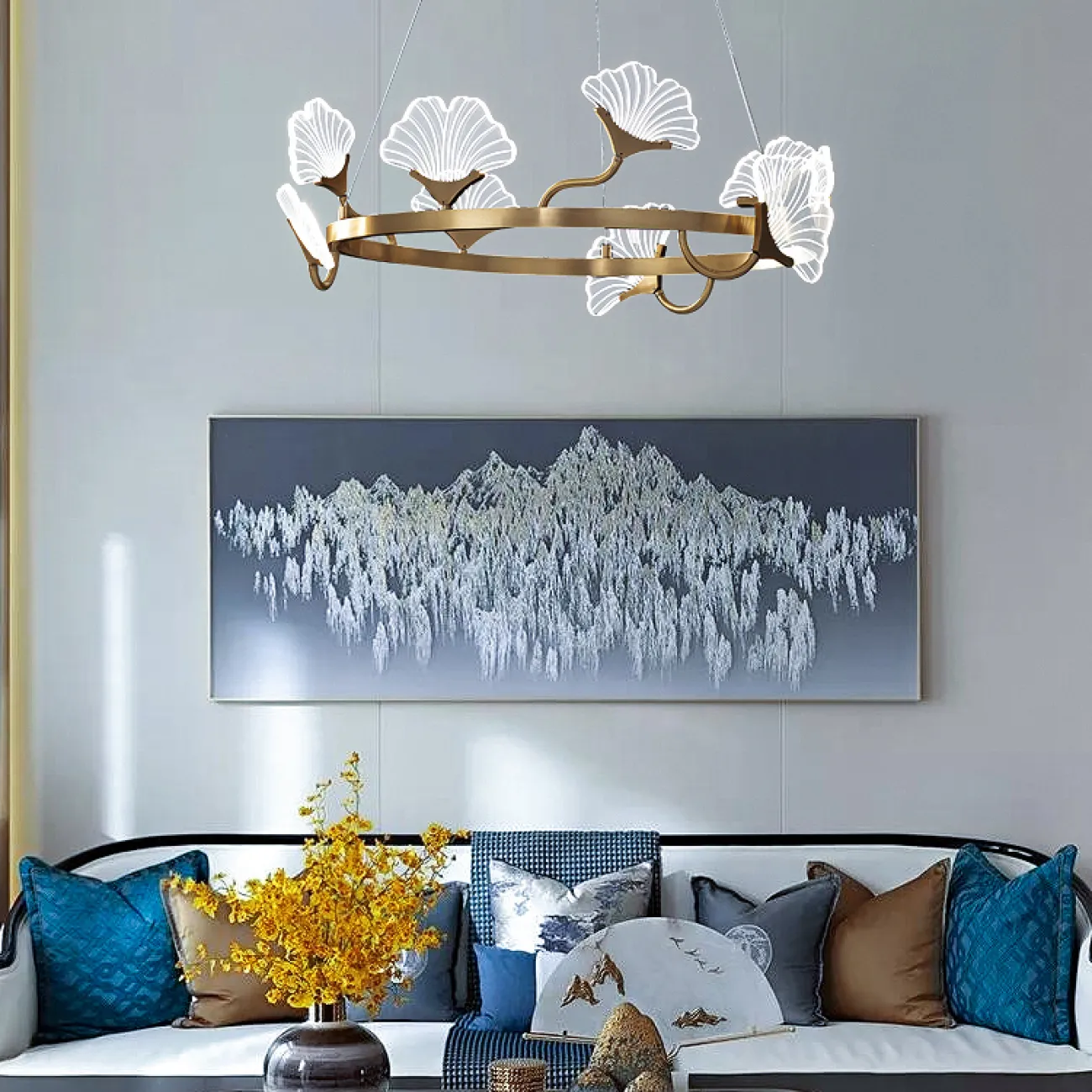 Светодиодная люстра с кольцевым каркасом SELVI B D70 от ImperiumLoft