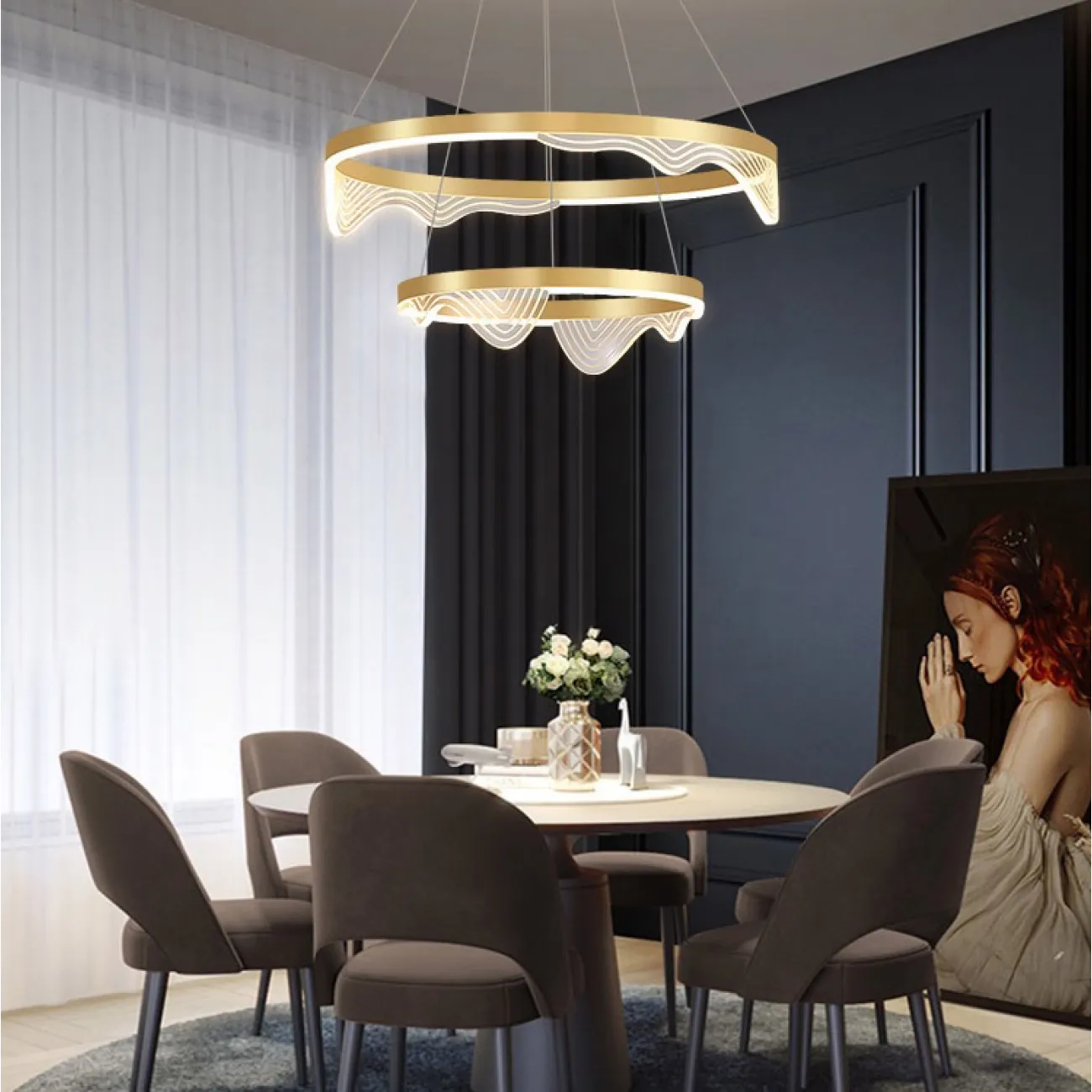 Подвесная люстра HANNA B C D60 D80 D100 3R от ImperiumLoft