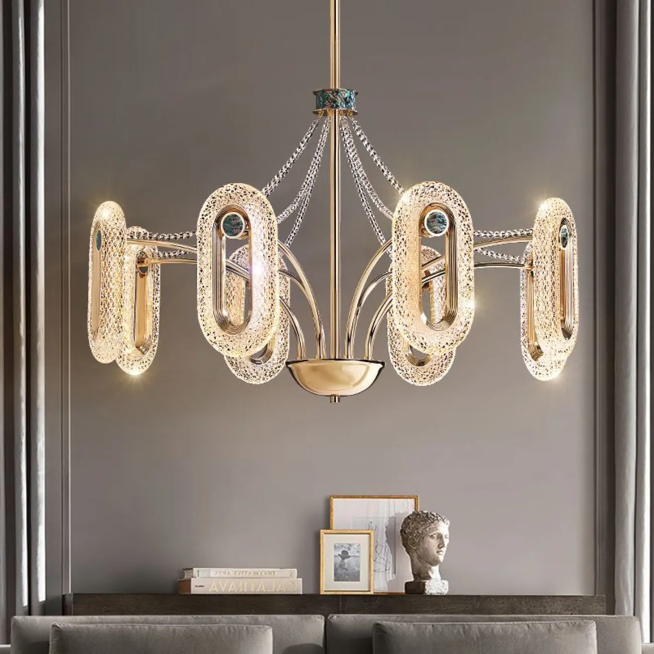 Потолочная люстра KEZIA CH L6 от ImperiumLoft