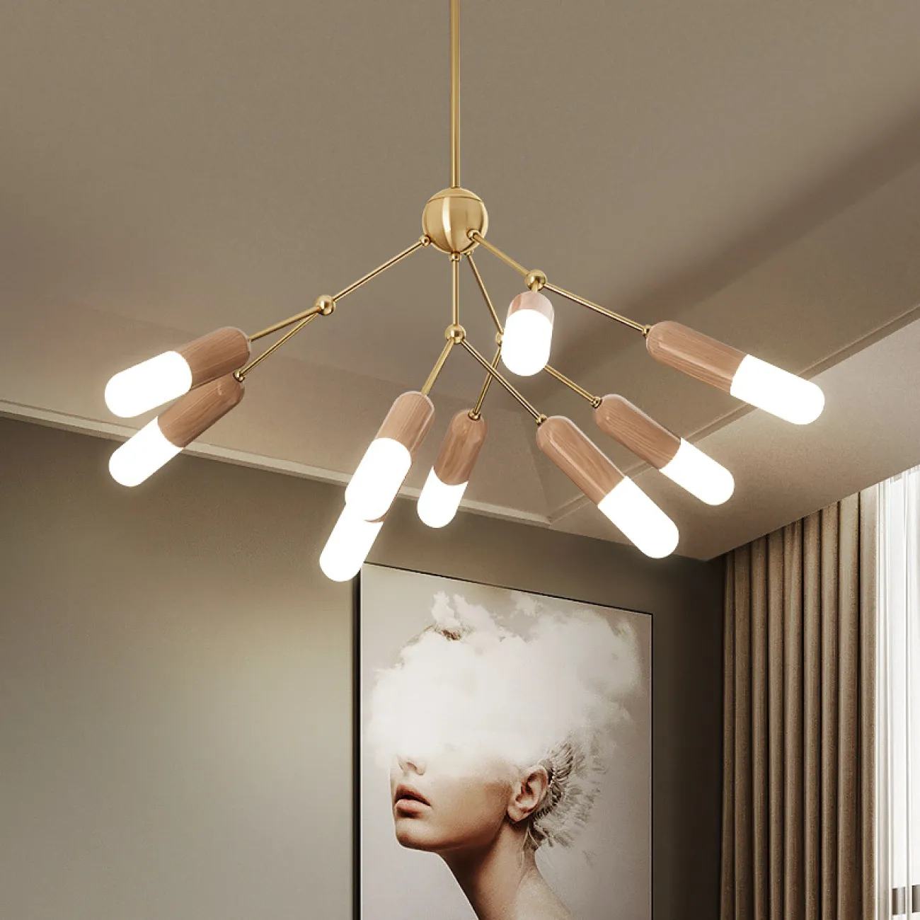 Потолочная люстра KERSTEN CH L5 от ImperiumLoft Потолочная люстра KERSTEN CH L5 от ImperiumLoft