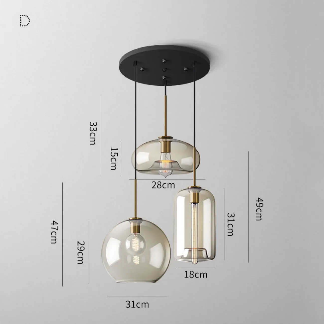 Подвесной светильник VILMO TRIO B от ImperiumLoft
