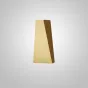 Настенный светодиодный светильник с латунным рассеивателем в форме скошенного прямоугольника LUTVI B Brass