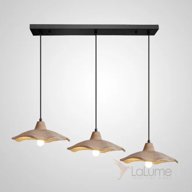 Готовая комбинация подвесных светильников с купольными абажурами из желтой и серой керамики SANTERI COMBO L80 Yellow