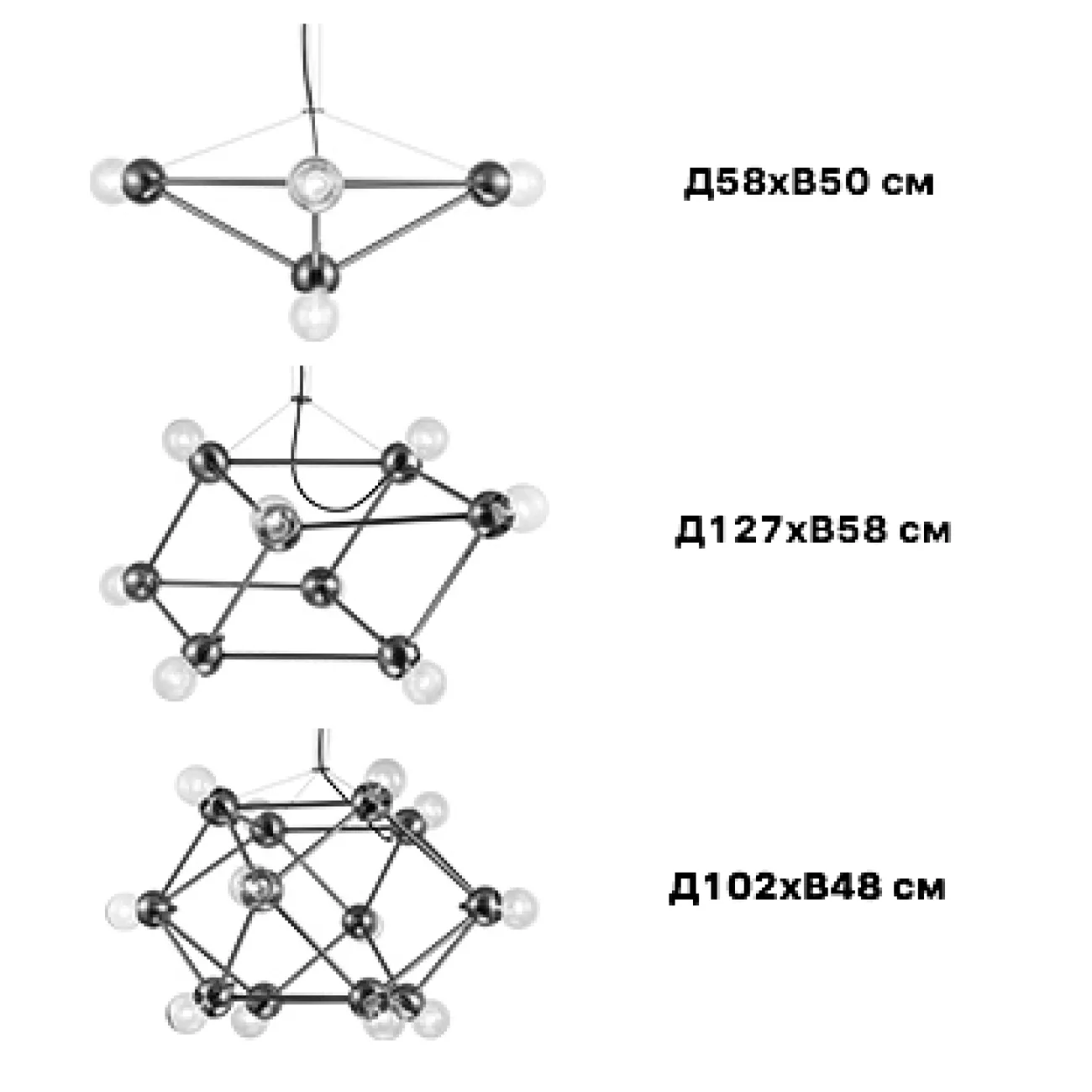 Люстра Molecule Gold Chandelier от LaLume
