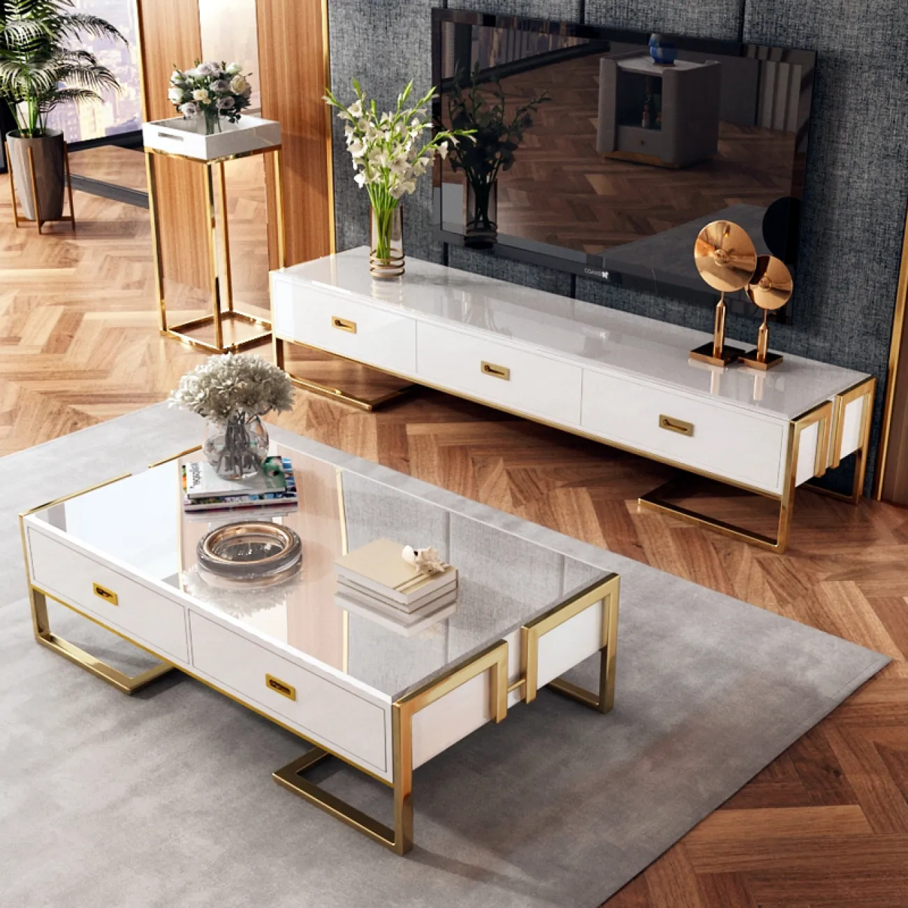 Дизайнерский комод под ТВ LaLume-TV00126