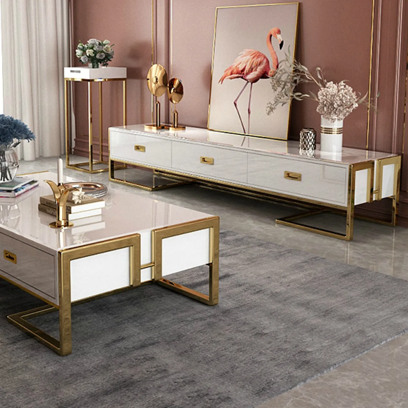 Дизайнерский комод под ТВ LaLume-TV00126