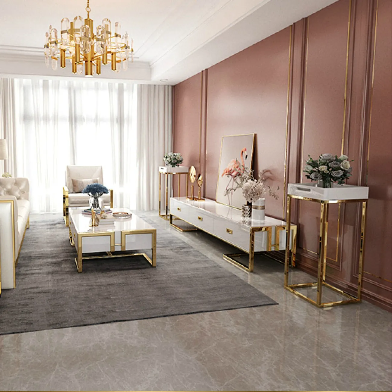 Дизайнерский комод под ТВ LaLume-TV00126