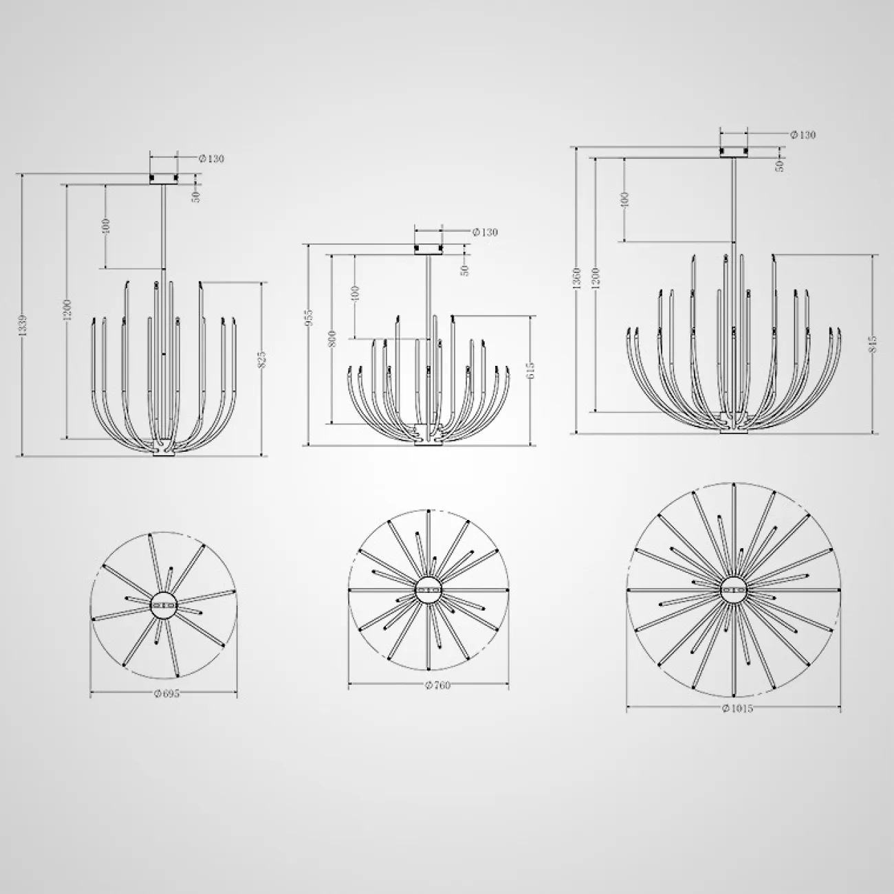 Подвесная люстра PIRA 21 от ImperiumLoft