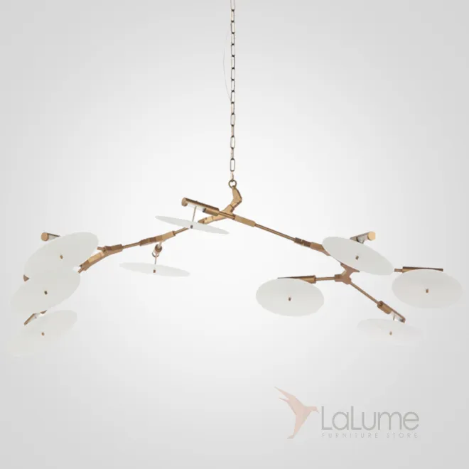 Люстра White Disc 9 ламп от ImperiumLoft