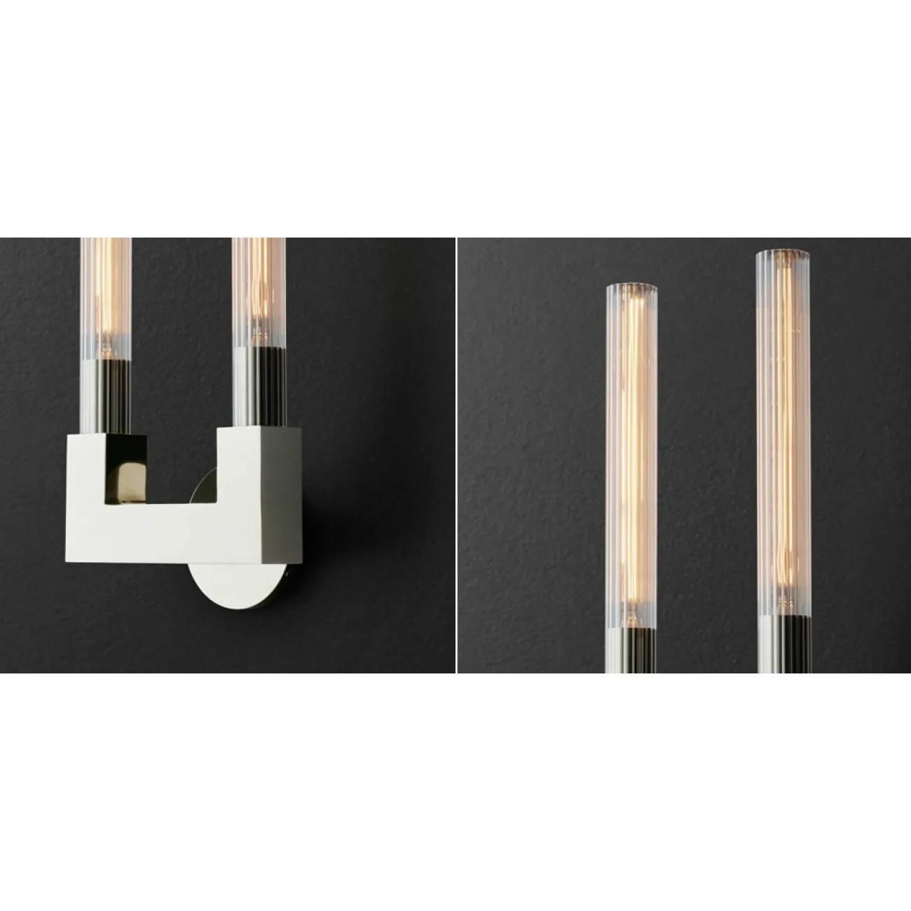 Бра RH CANNELLE wall lamp DOUBLE Sconces Chrome от ImperiumLoft