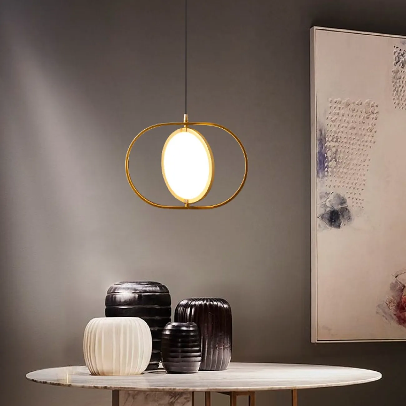 Подвесной светильник ARVET вертикальный Золото от ImperiumLoft