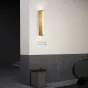 Серия настенных светодиодных светильников с прямоугольной LED-панелью в металлическом корпусе цвета латунь KANNY H50