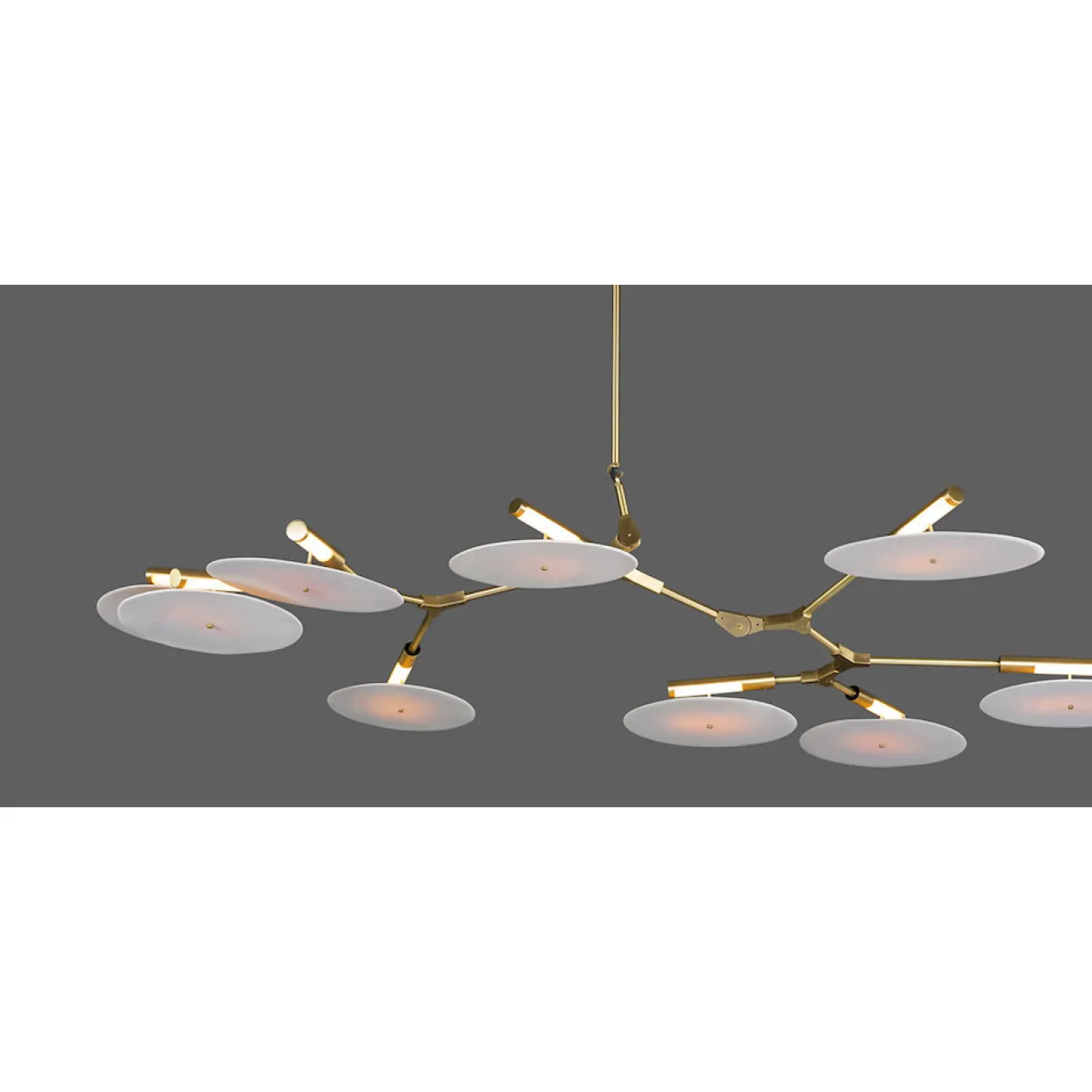 Люстра White Disc 9 ламп от ImperiumLoft