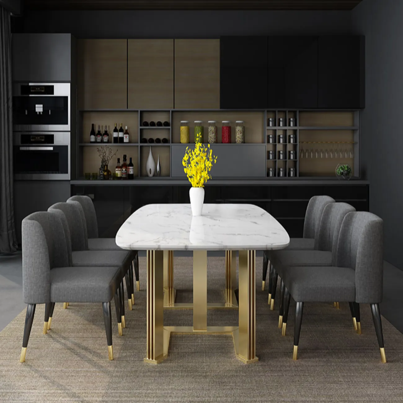 Дизайнерский обеденный стол LaLume-AZ00275 Дизайнерский обеденный стол LaLume-AZ00275