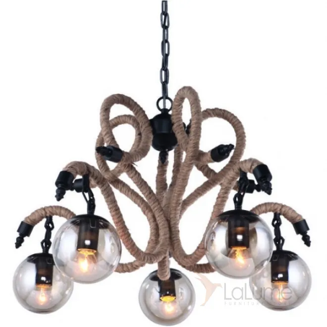 Люстра Loft Rope Chandelier Globe 5 от LaLume Люстра Loft Rope Chandelier Globe 5 от LaLume