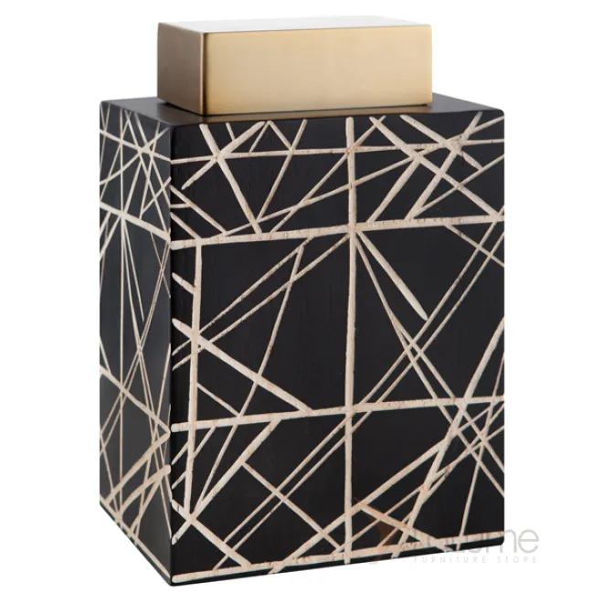 Декоративный сосуд Golden zigzag от LaLume Декоративный сосуд Golden zigzag от LaLume