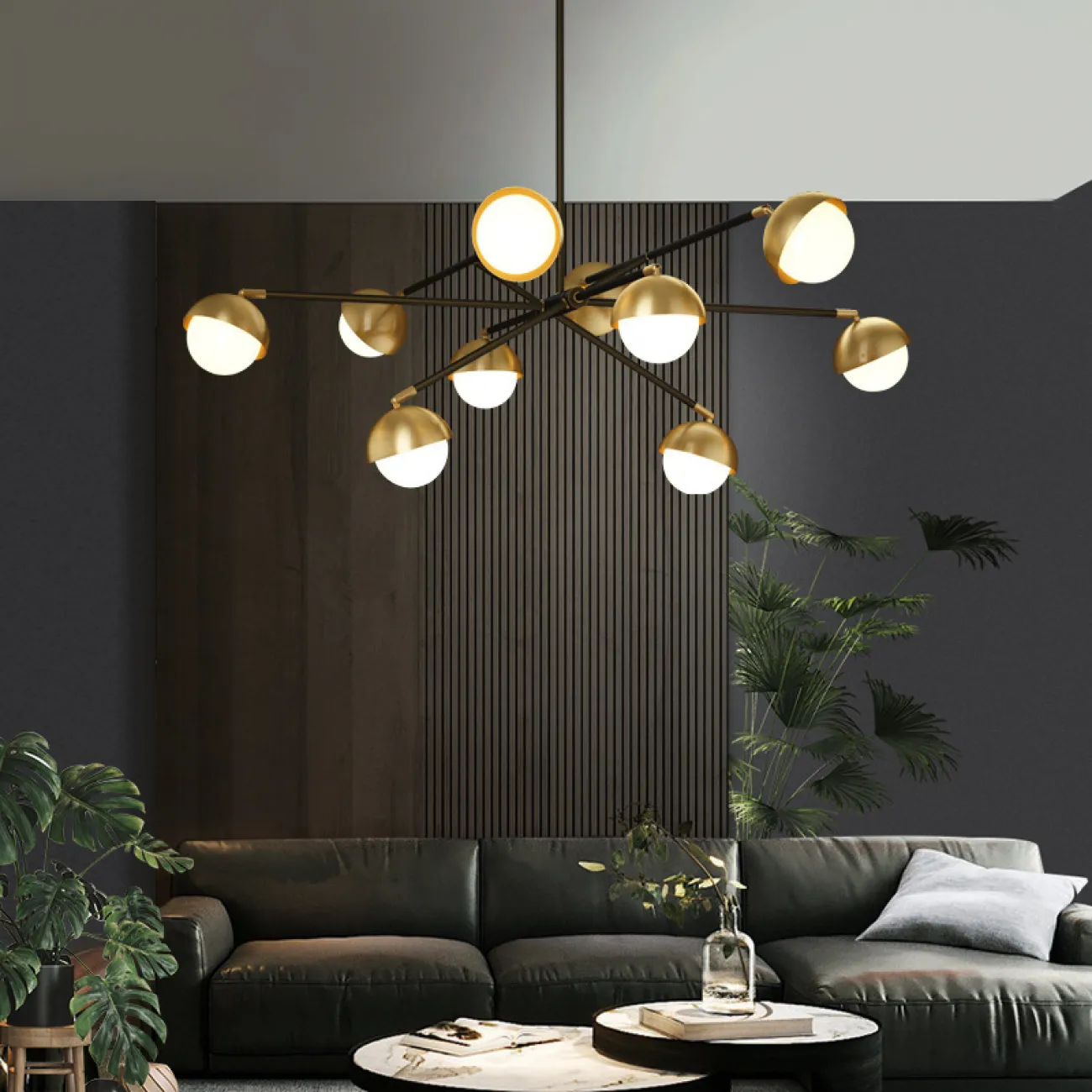 Потолочная люстра KENDALL L6 Black Gold от ImperiumLoft