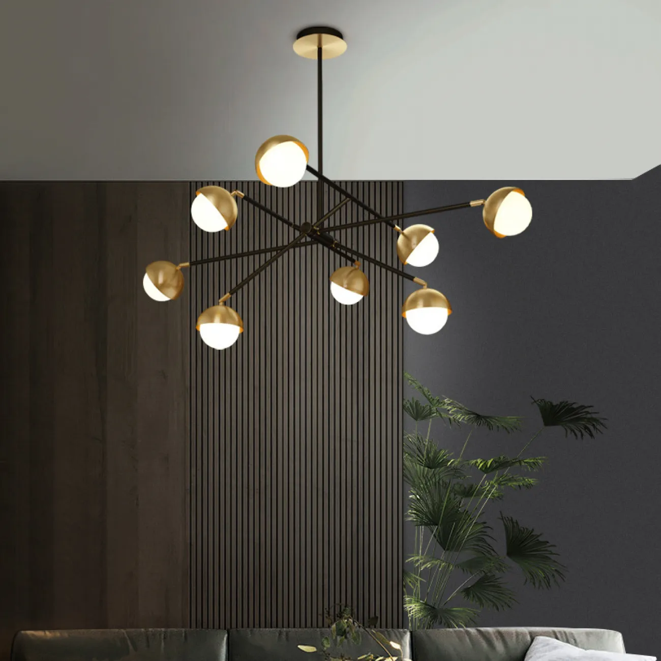 Потолочная люстра KENDALL L6 Black Gold от ImperiumLoft