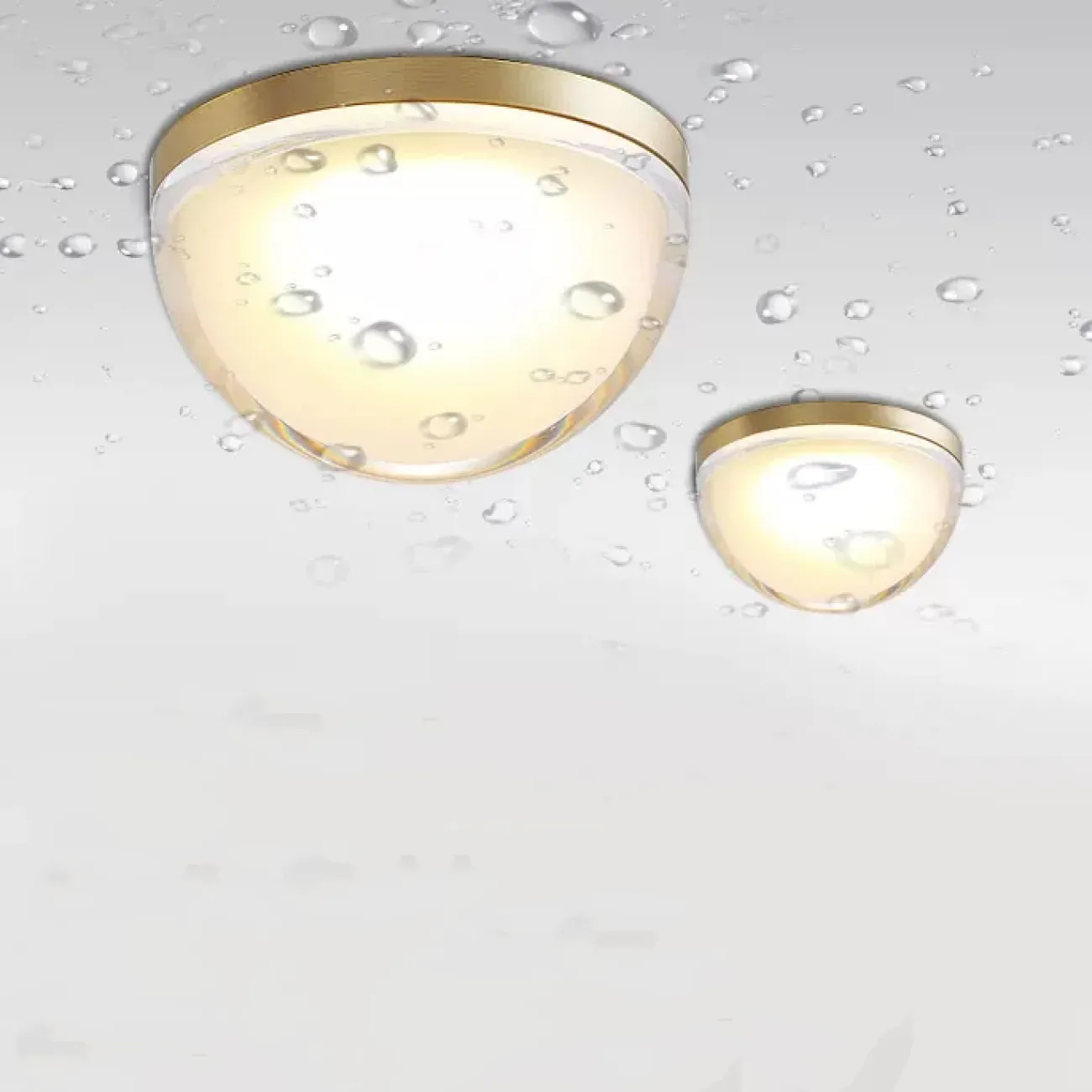 Серия накладных светодиодных светильников с двойным плафоном округлой формы на тонком и утолщенном основании PIA S 5W