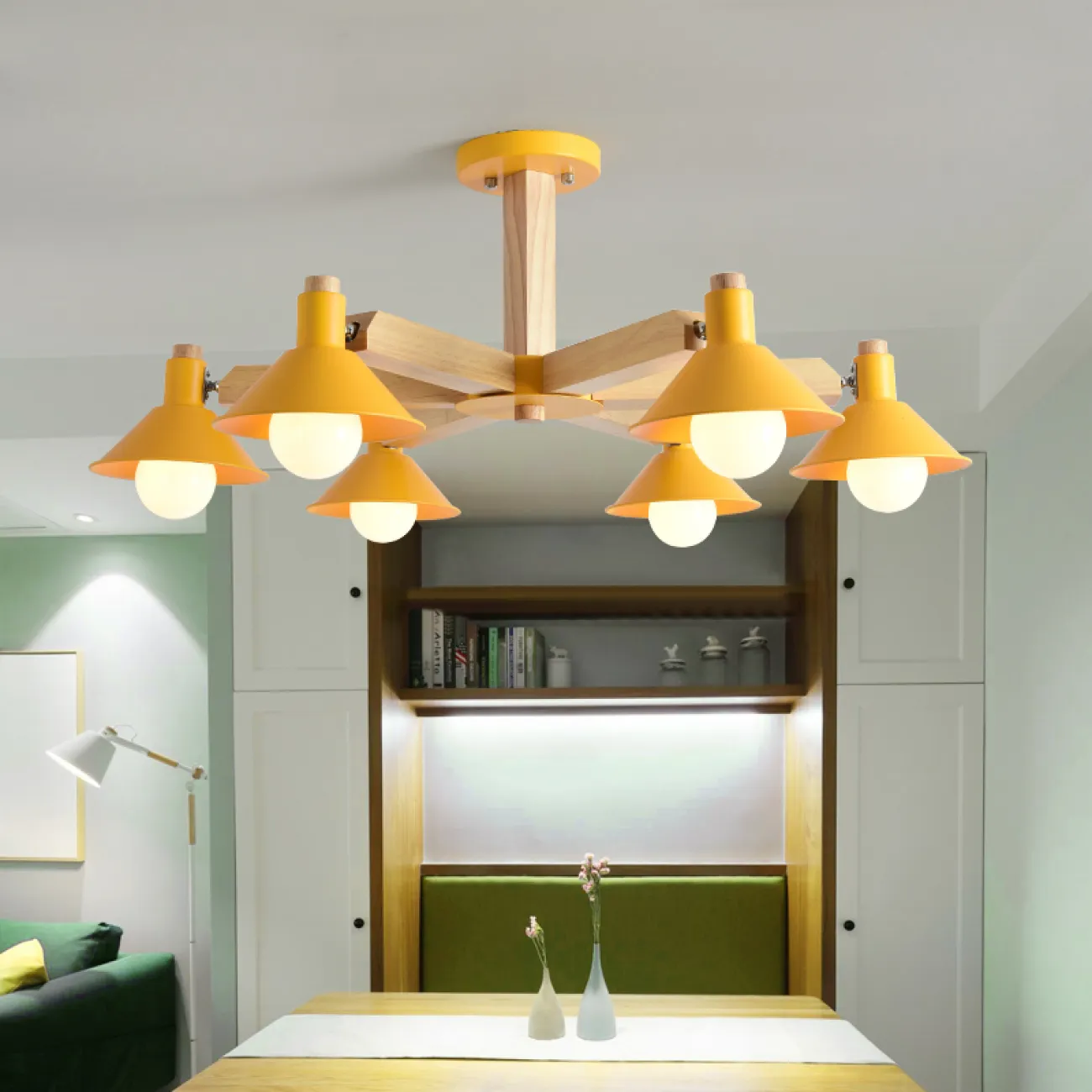 Люстра на штанге HORN B D68 Green от ImperiumLoft