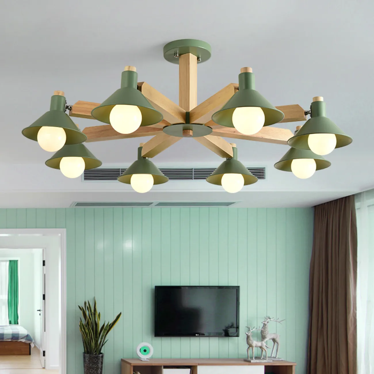 Люстра на штанге HORN B D68 Green от ImperiumLoft