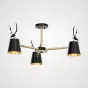 Потолочная люстра с рожками DEER B3 Black от ImperiumLoft