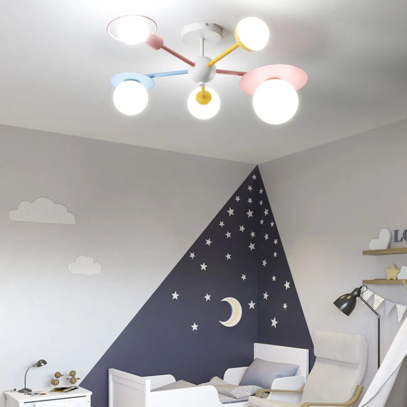 Потолочная люстра HENDY Blue от ImperiumLoft Потолочная люстра HENDY Blue от ImperiumLoft