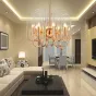 Люстра BRASS AND GLASS LOOP CHANDELIER D80 от ImperiumLoft