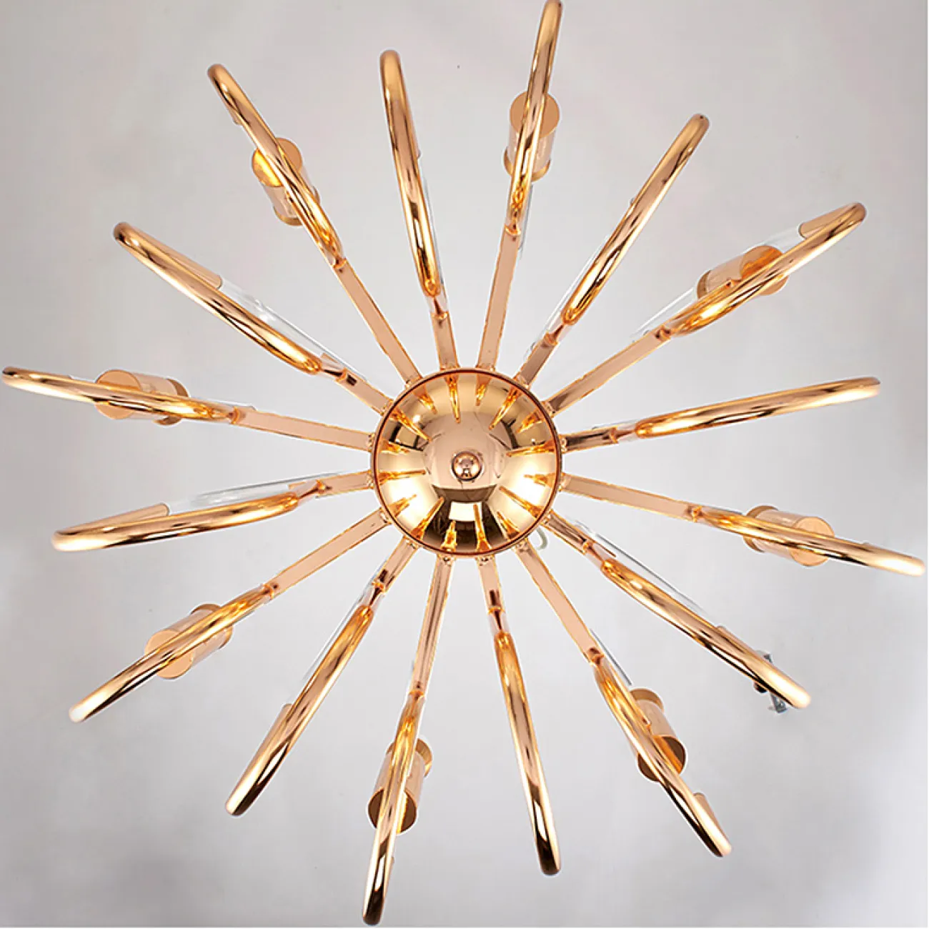 Люстра BRASS AND GLASS LOOP CHANDELIER D80 от ImperiumLoft