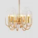 Люстра BRASS AND GLASS LOOP CHANDELIER D80