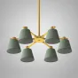 Потолочная люстра на штанге NATURA A GREEN 6 от ImperiumLoft