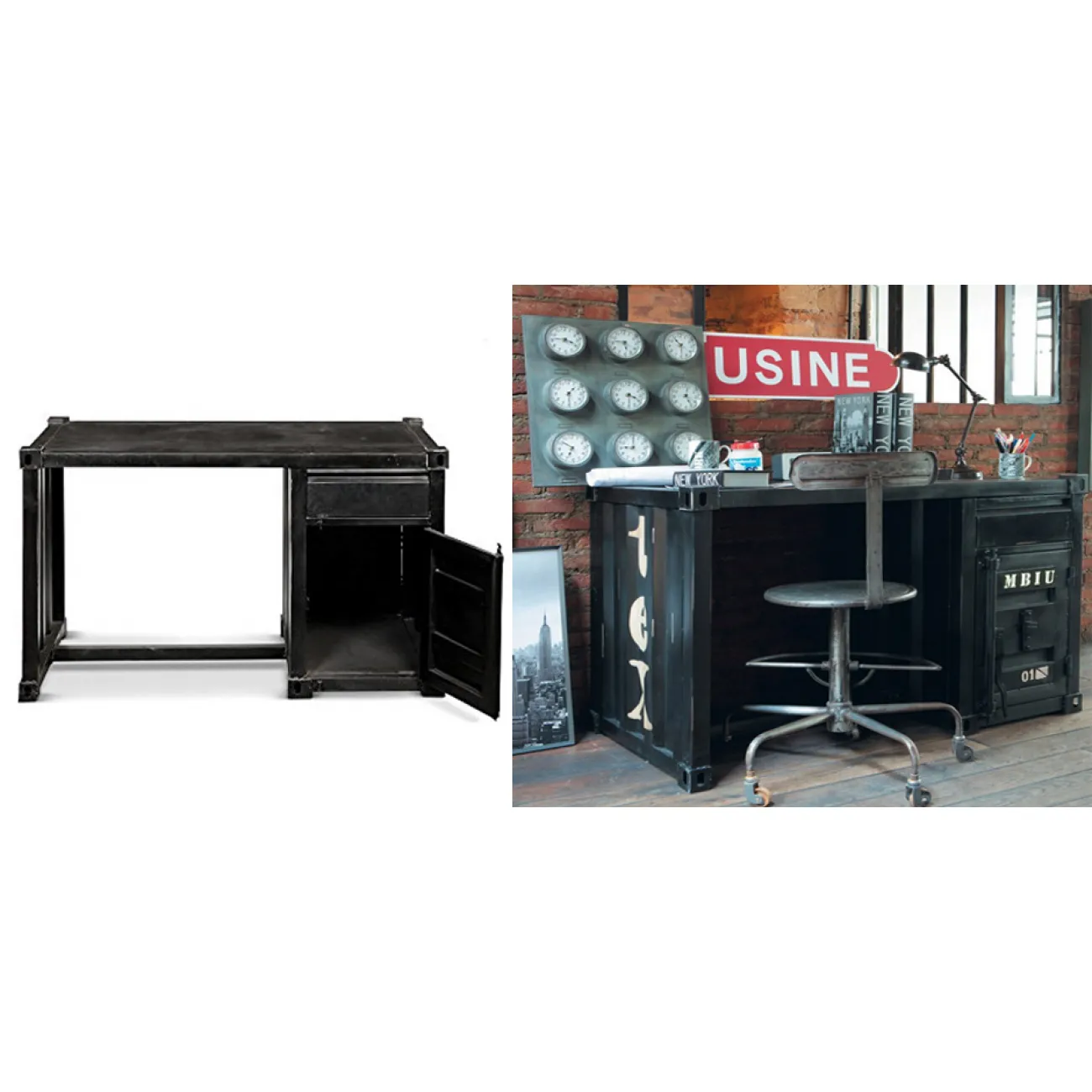 Письменный стол Metal Sea Container Desk от LaLume