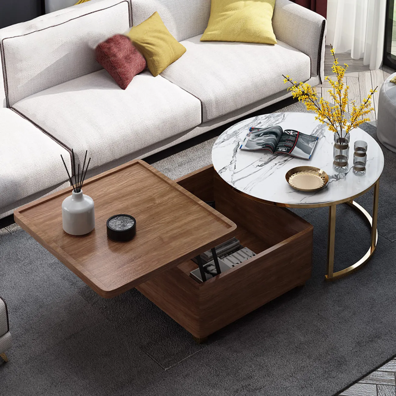 Дизайнерский журнальный столик LaLume-AP00119 Дизайнерский журнальный столик LaLume-AP00119