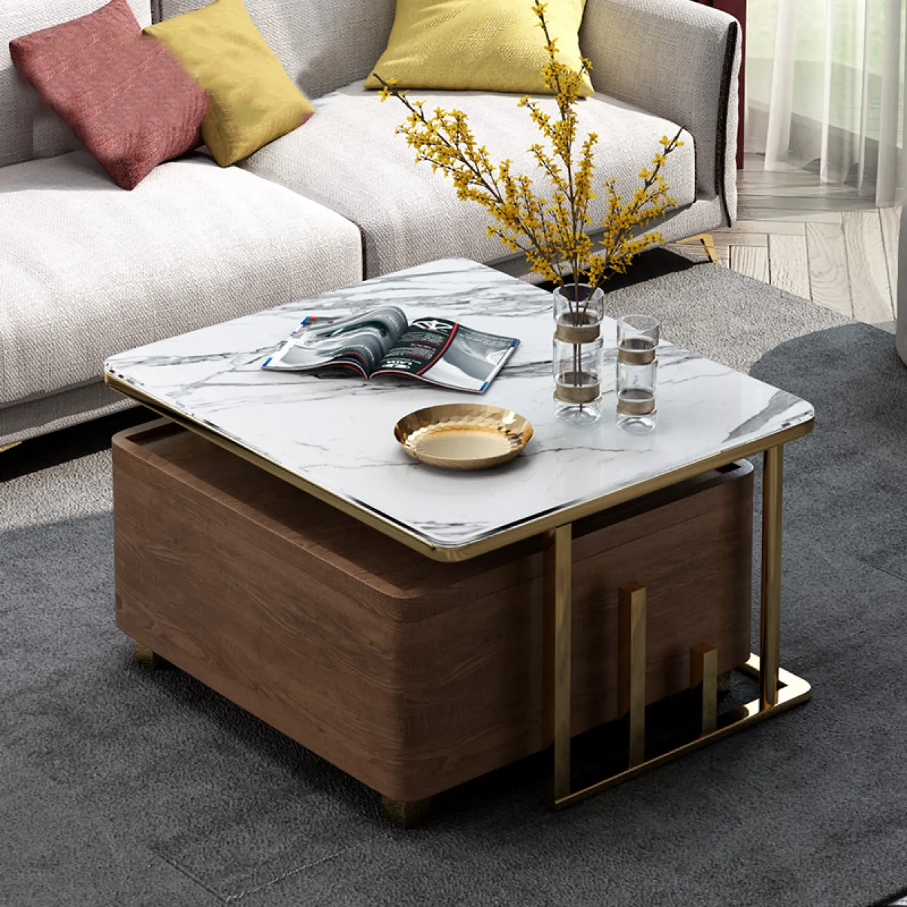 Дизайнерский журнальный столик LaLume-AP00119 Дизайнерский журнальный столик LaLume-AP00119