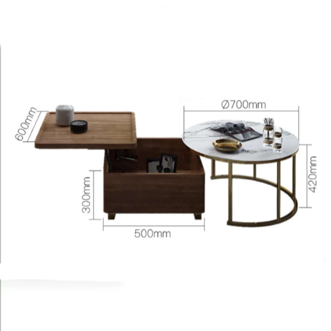 Дизайнерский журнальный столик LaLume-AP00119 Дизайнерский журнальный столик LaLume-AP00119