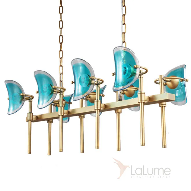 Люстра Lily Turquoise Glass rectangle от LaLume