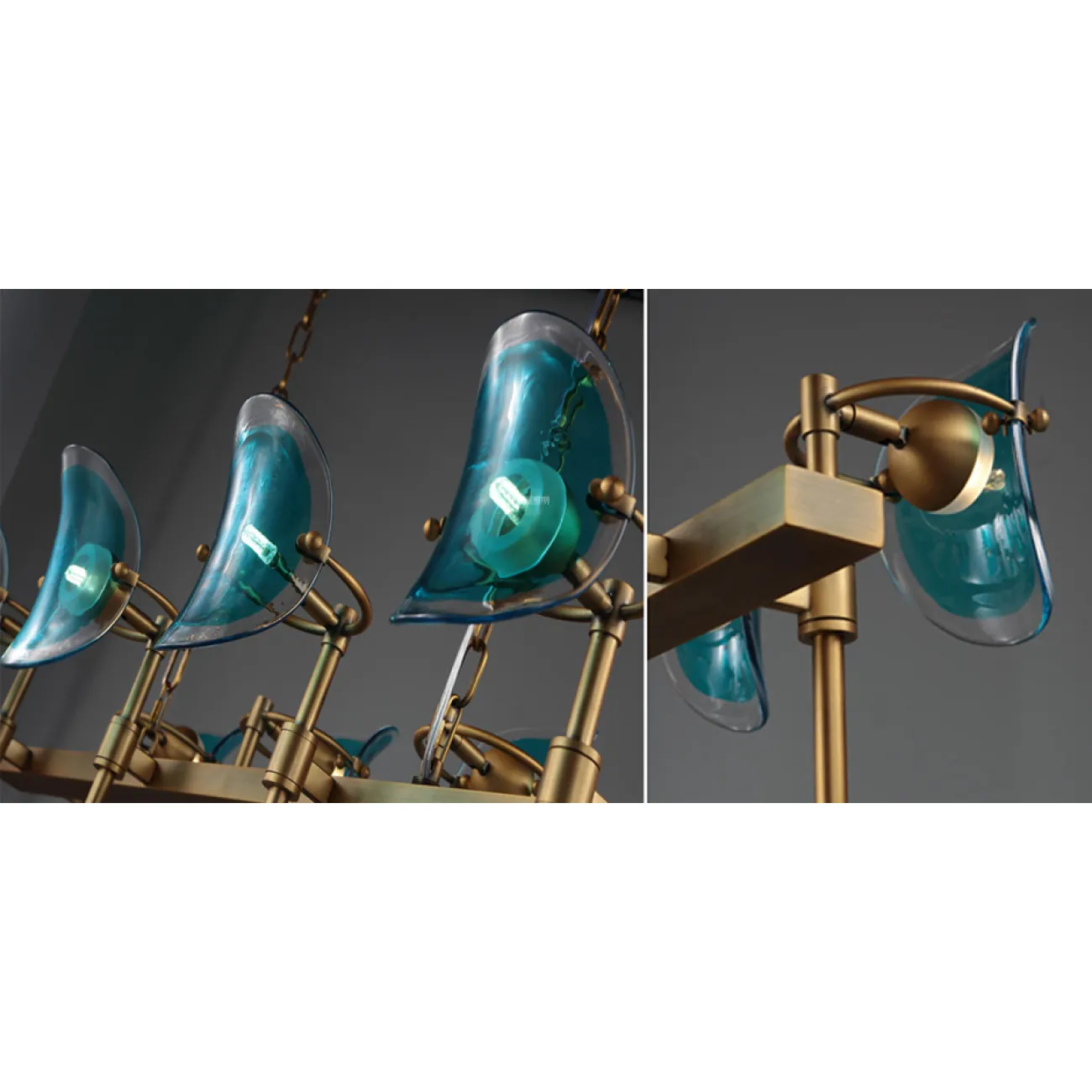 Люстра Lily Turquoise Glass rectangle от LaLume