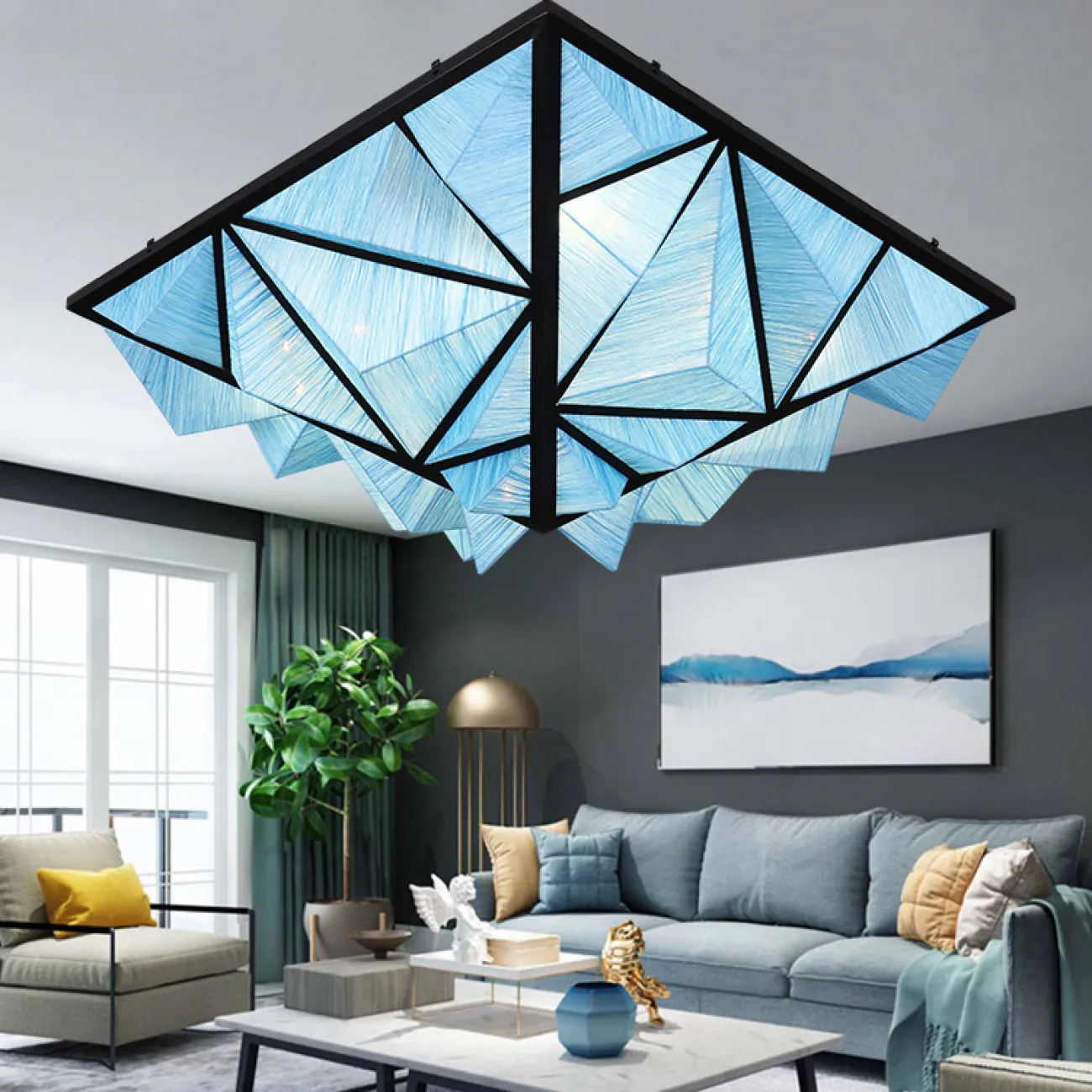 Люстра Aqua Creations Lighting ceiling D170 Yellow от ImperiumLoft