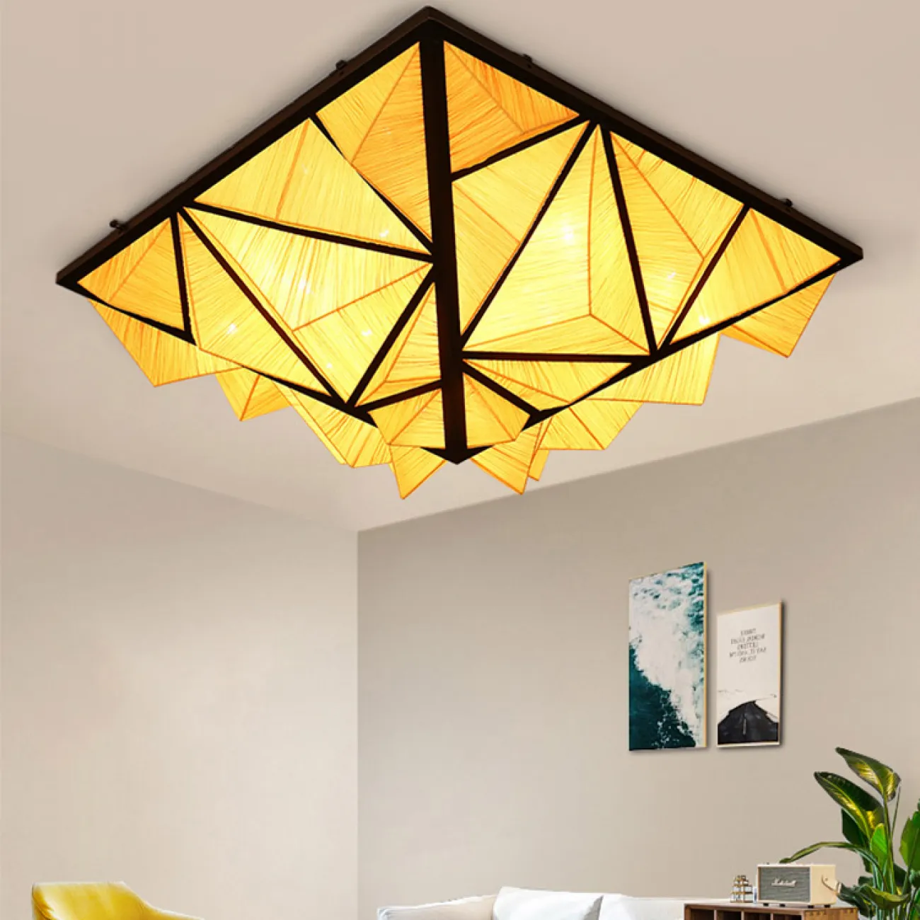 Люстра Aqua Creations Lighting ceiling D170 Yellow от ImperiumLoft