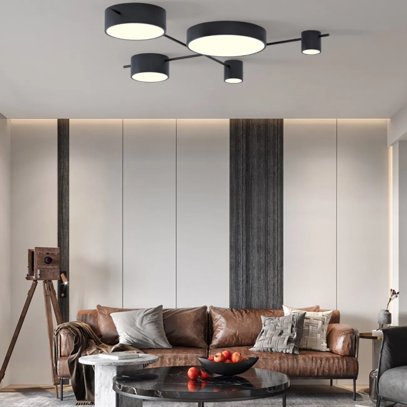 Потолочная люстра CHUTE E Black Gold от ImperiumLoft