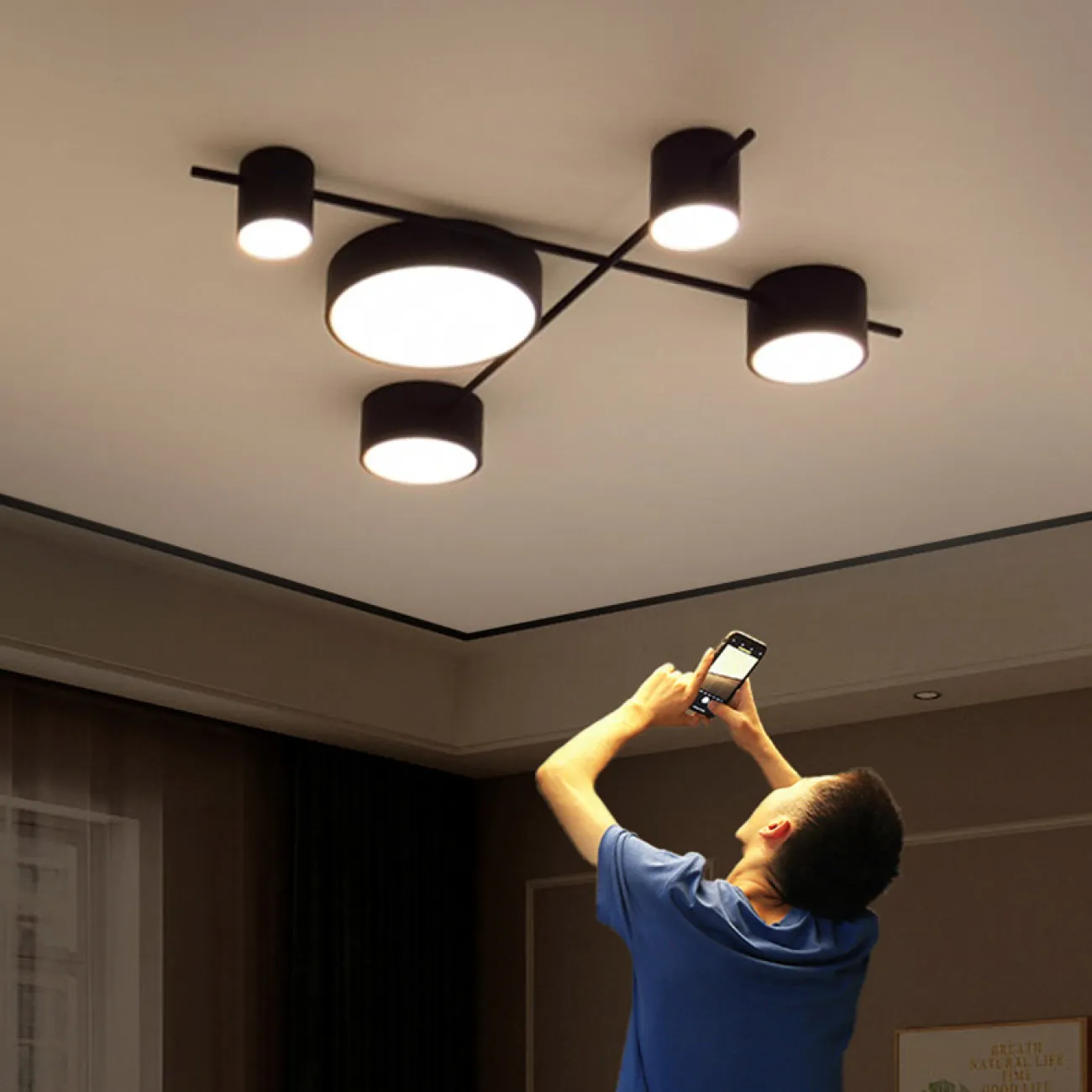 Потолочная люстра CHUTE E Black Gold от ImperiumLoft