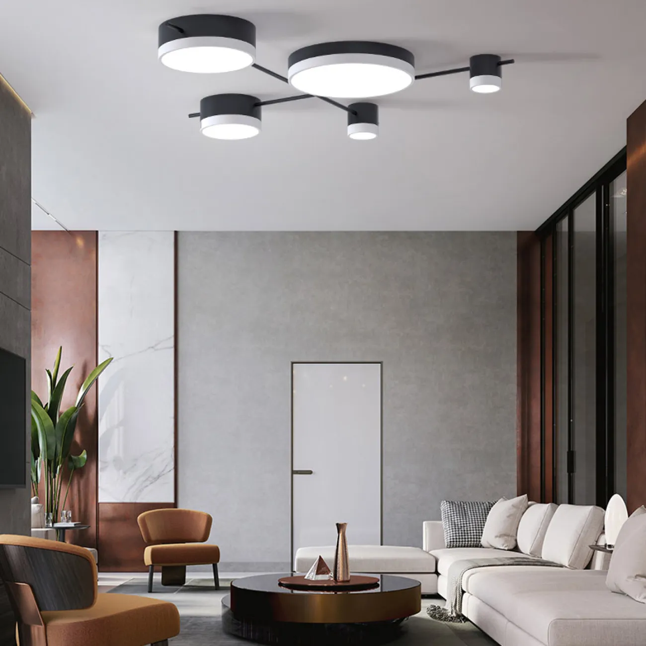 Потолочная люстра CHUTE E Black Gold от ImperiumLoft