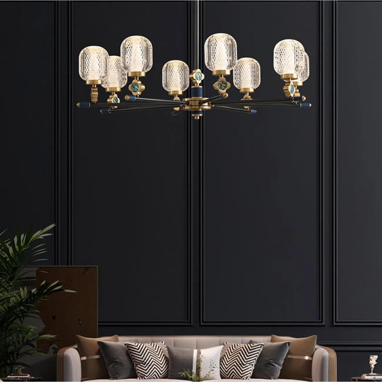 Потолочная люстра LUARA CH B L8 от ImperiumLoft