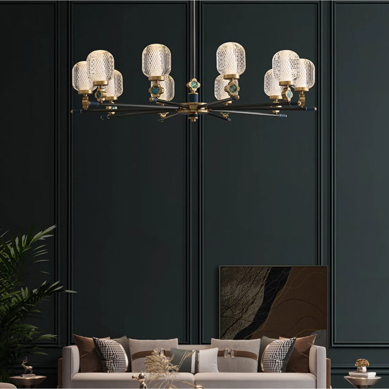 Потолочная люстра LUARA CH B L8 от ImperiumLoft