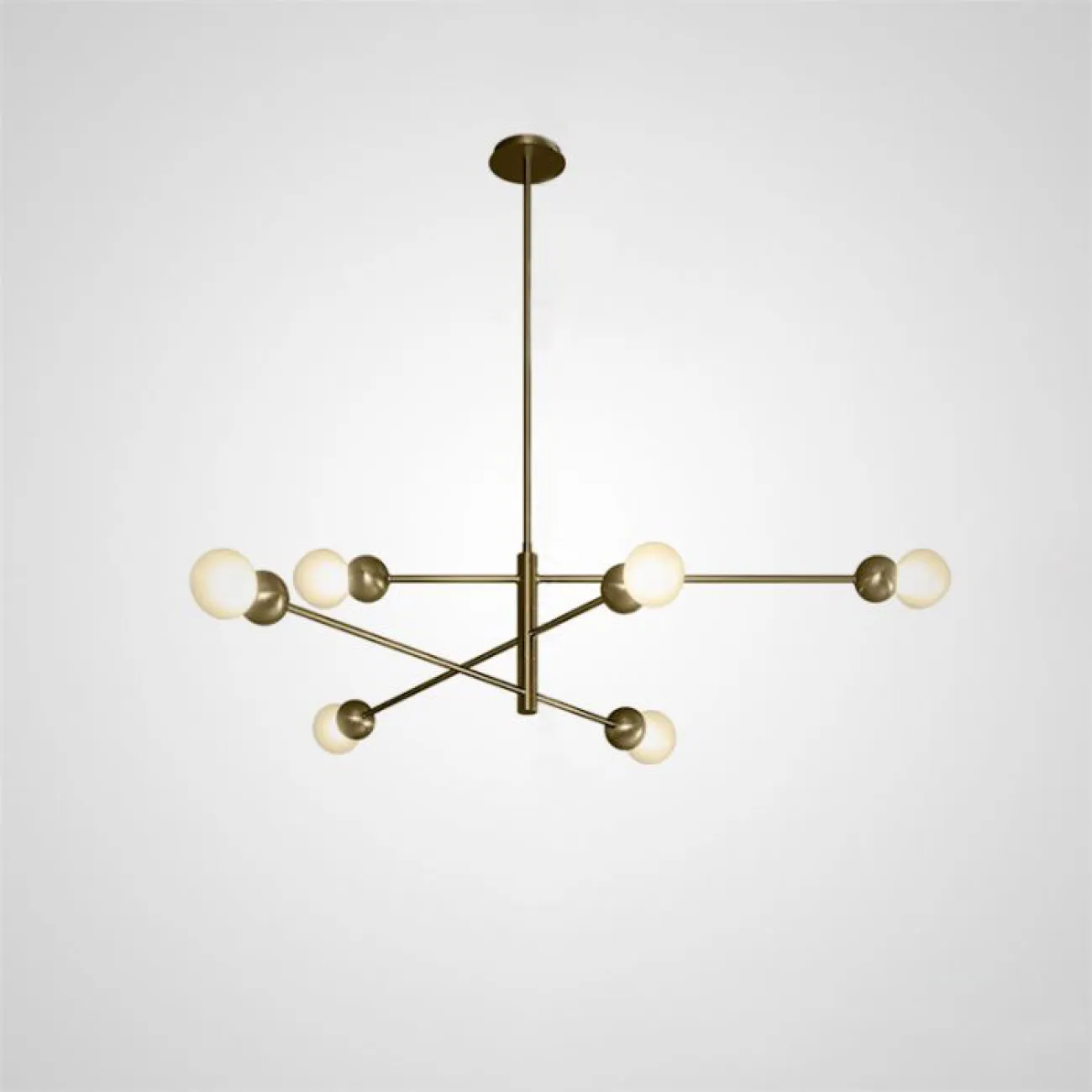 Люстра на штанге SALME L6 A Black от ImperiumLoft