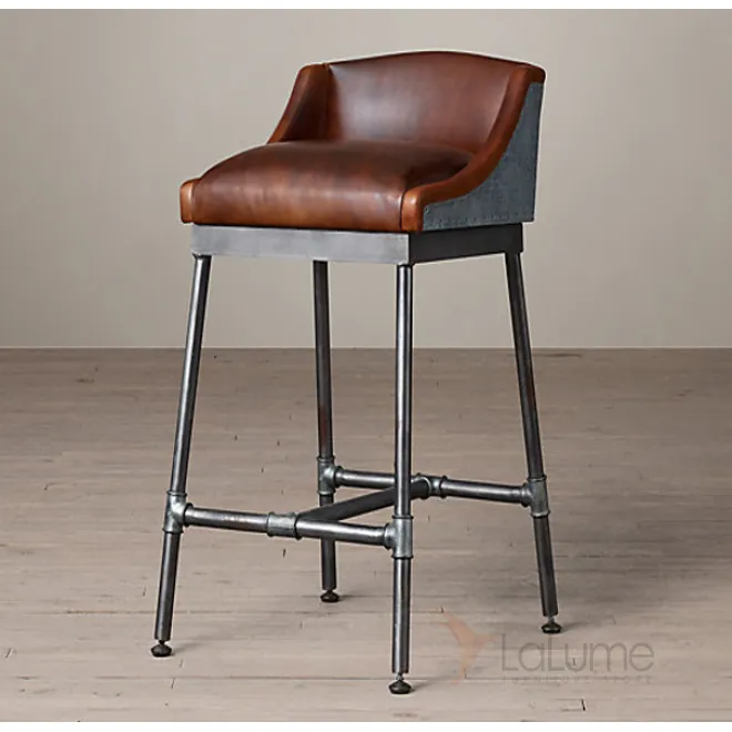 Барный стул Iron Scaffold Bar stool brown