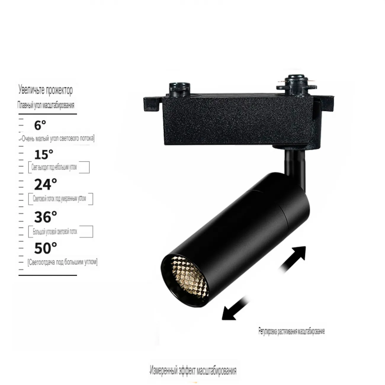Потолочный светильник с изменениямым углом света Zoom Bell B White 4000К от ImperiumLoft