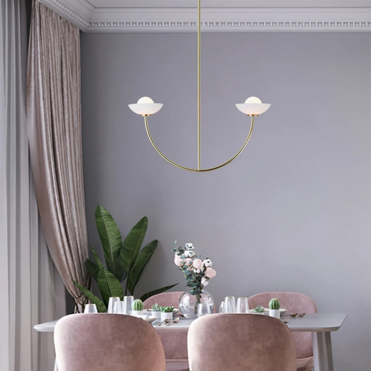 Потолочная люстра INELDA L2 Gold от ImperiumLoft