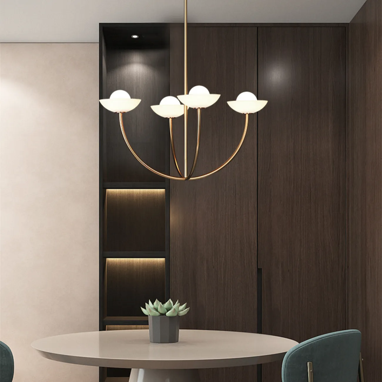 Потолочная люстра INELDA L4 Gold от ImperiumLoft